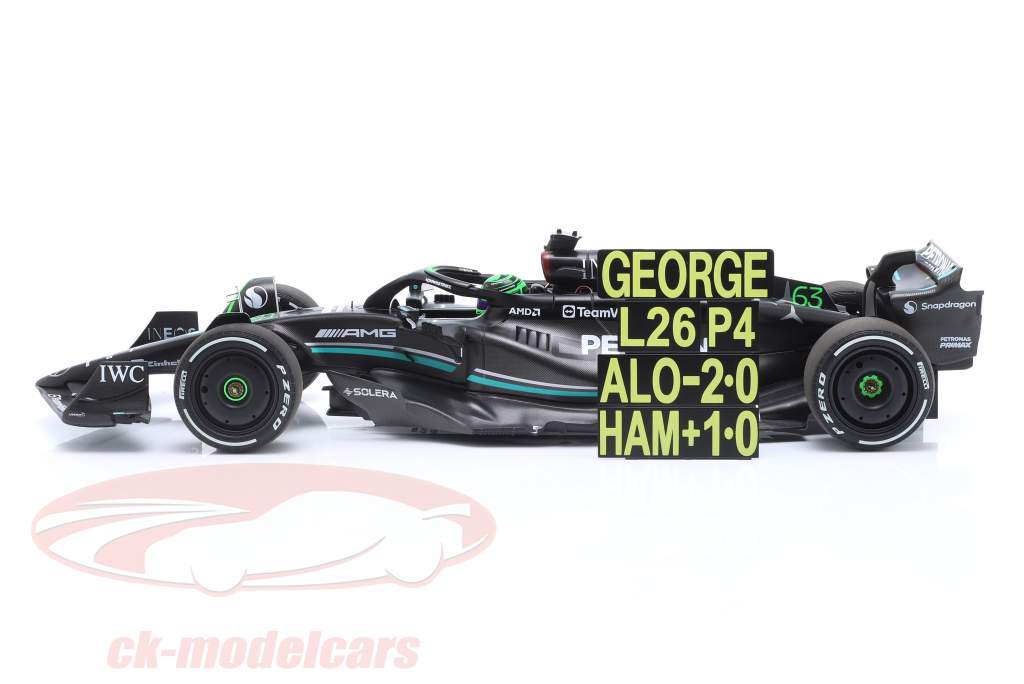 G. Russell Mercedes-AMG F1 W14 #63 7th Bahrain GP Formel 1 2023 1:18 Minichamps