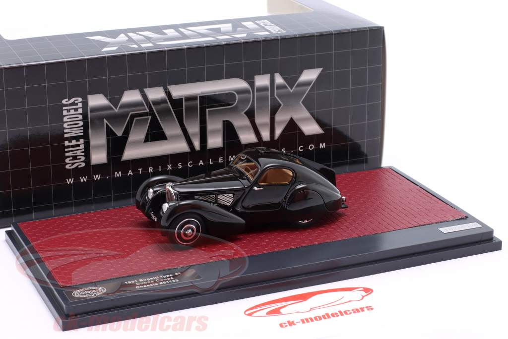 Bugatti Type 51 Dubos Coupe Año de construcción 1931 negro 1:43 Matrix