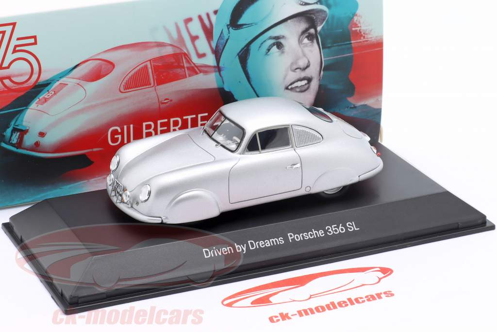 Porsche 356 SL Gilberte Thirion argento 1:43 Spark