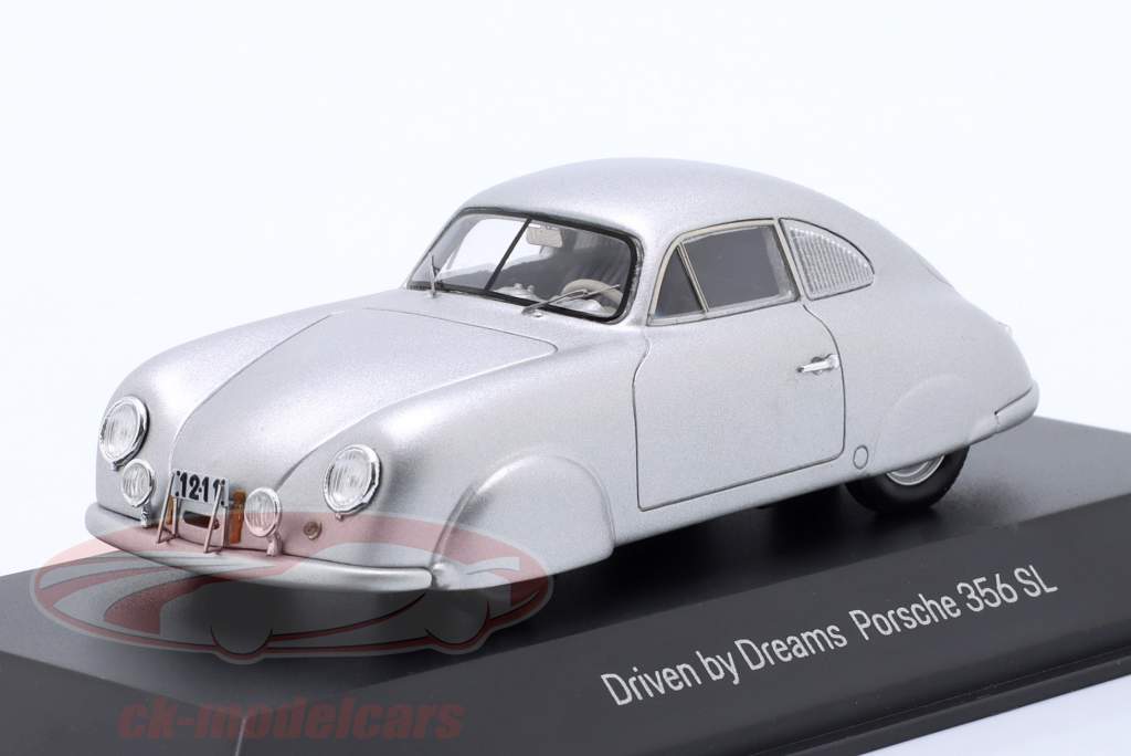 Porsche 356 SL Gilberte Thirion argento 1:43 Spark