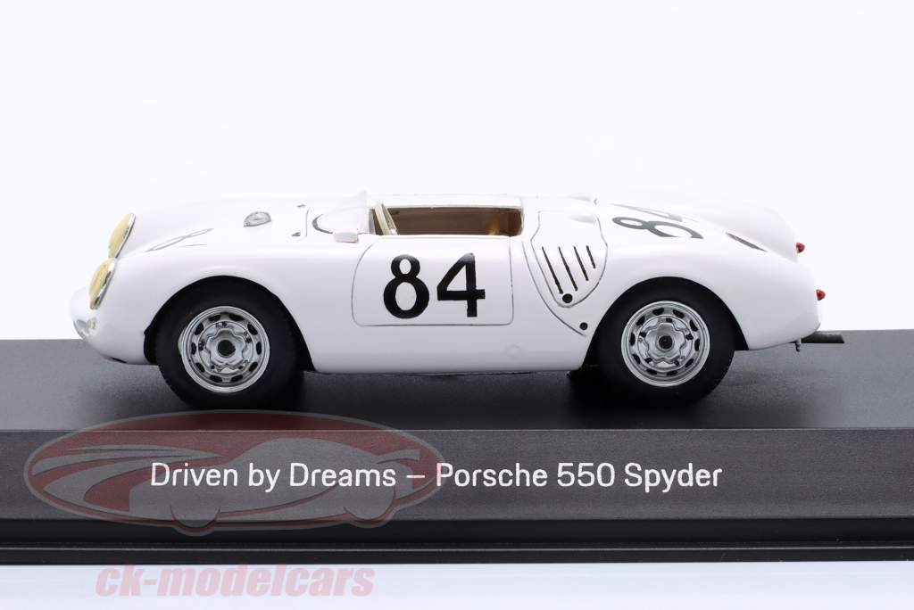 Porsche 550 Spyder #84 Umberto Maglioli белый 1:43 Spark