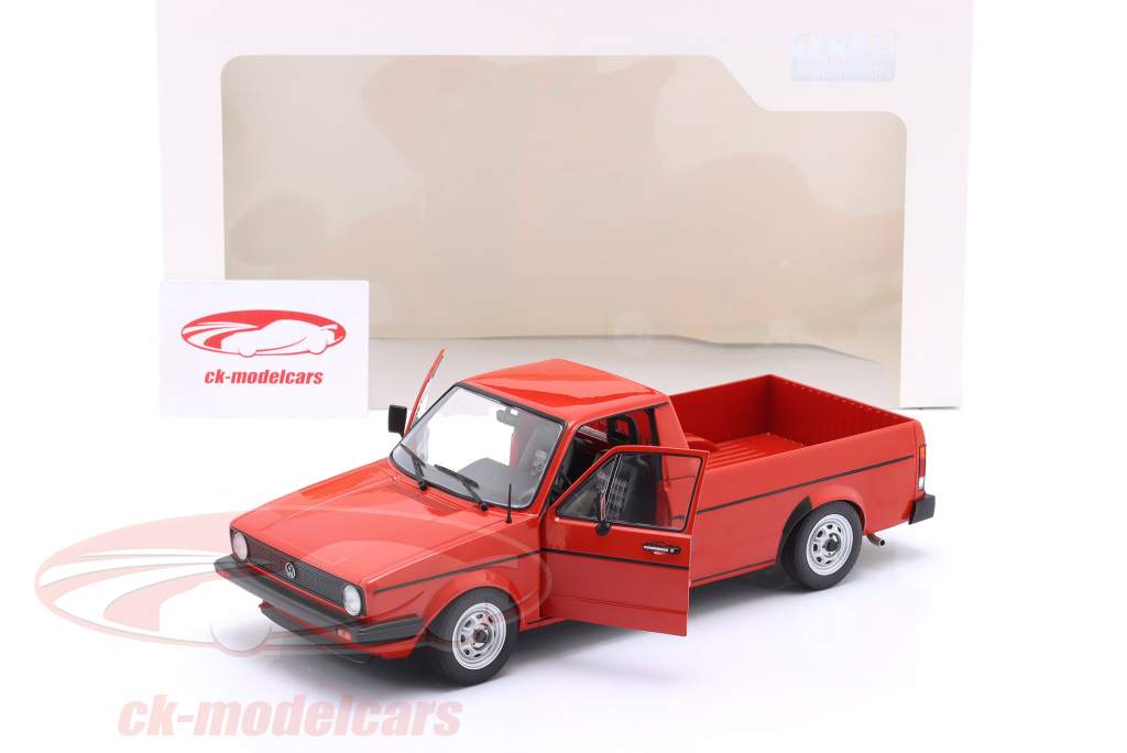 Volkswagen VW Caddy (14D) MK1 Pick-Up Byggeår 1983 rød 1:18 Solido