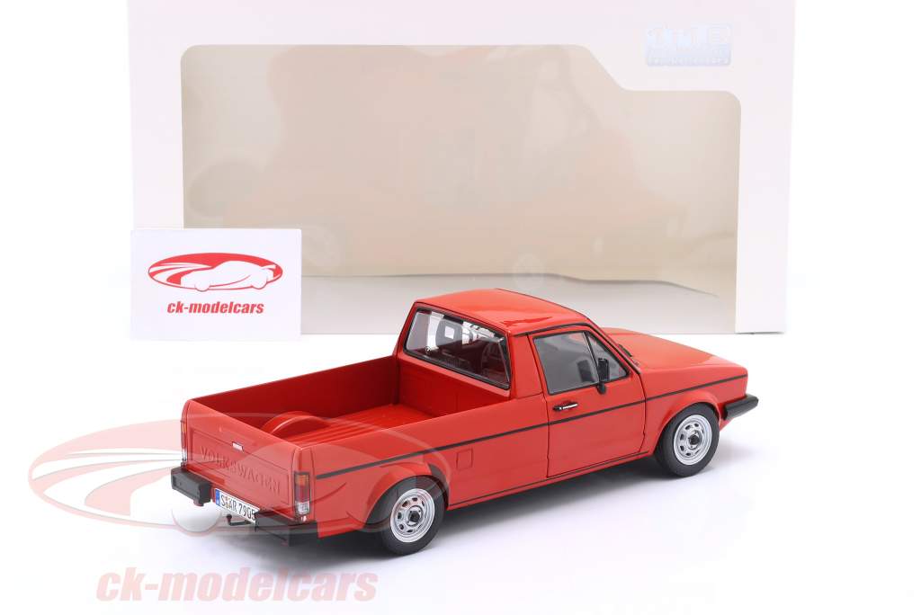 Volkswagen VW Caddy (14D) MK1 Pick-Up Byggeår 1983 rød 1:18 Solido