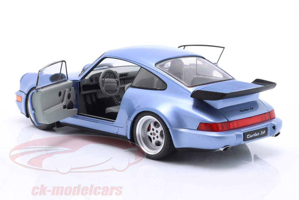 Porsche 911 (964) Turbo Byggeår 1990 horisont blå metallisk 1:18 Solido