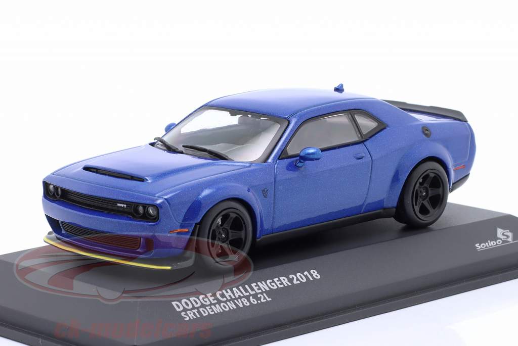 Dodge Challenger SRT Demon 建設年 2018 青 メタリックな 1:43 Solido