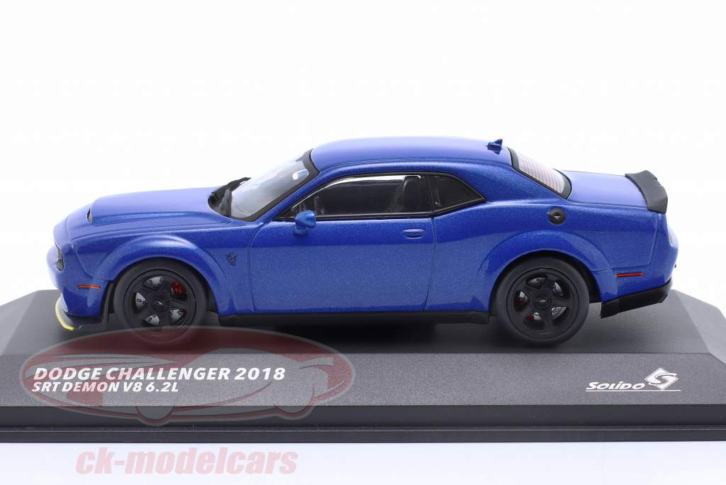 Dodge Challenger SRT Demon Byggeår 2018 blå metallisk 1:43 Solido