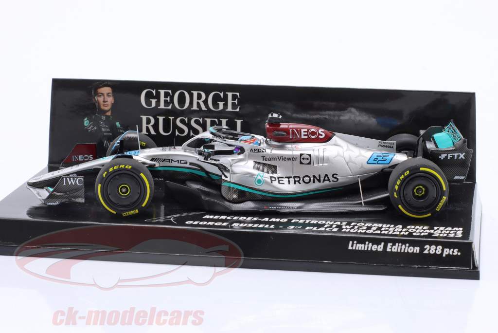 G. Russell Mercedes-AMG F1 W13 #63 3rd Hungary GP Formula 1 2022 1:43 Minichamps