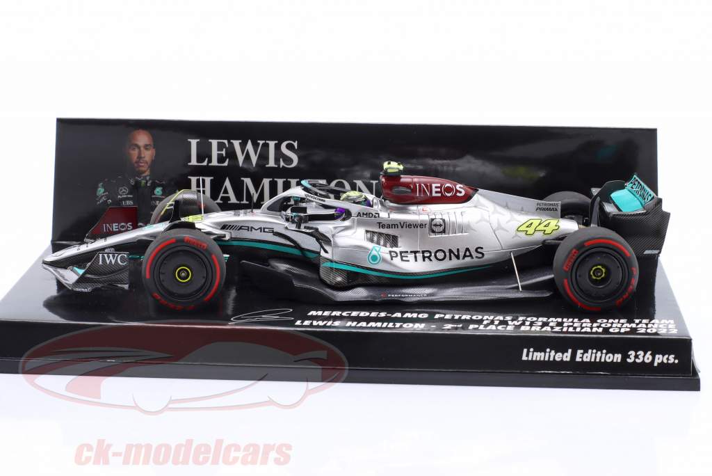 L. Hamilton Mercedes-AMG F1 W13 #44 2ème Brésil GP formule 1 2022 1:43 Minichamps