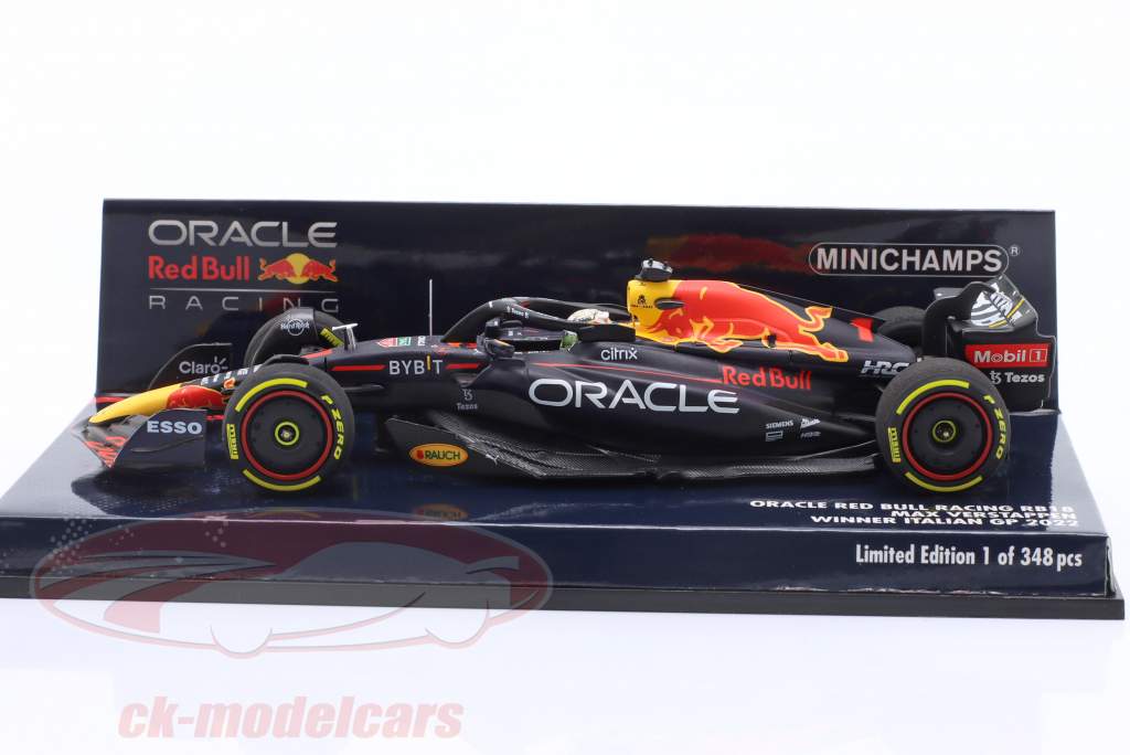 M. Verstappen Red Bull RB18 #1 ganador Italia GP fórmula 1 Campeón mundial 2022 1:43 Minichamps