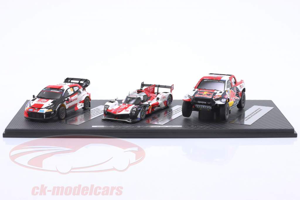 3-Car Set Toyota Gazoo Racing Triple Champion 2023 1:43 Spark
