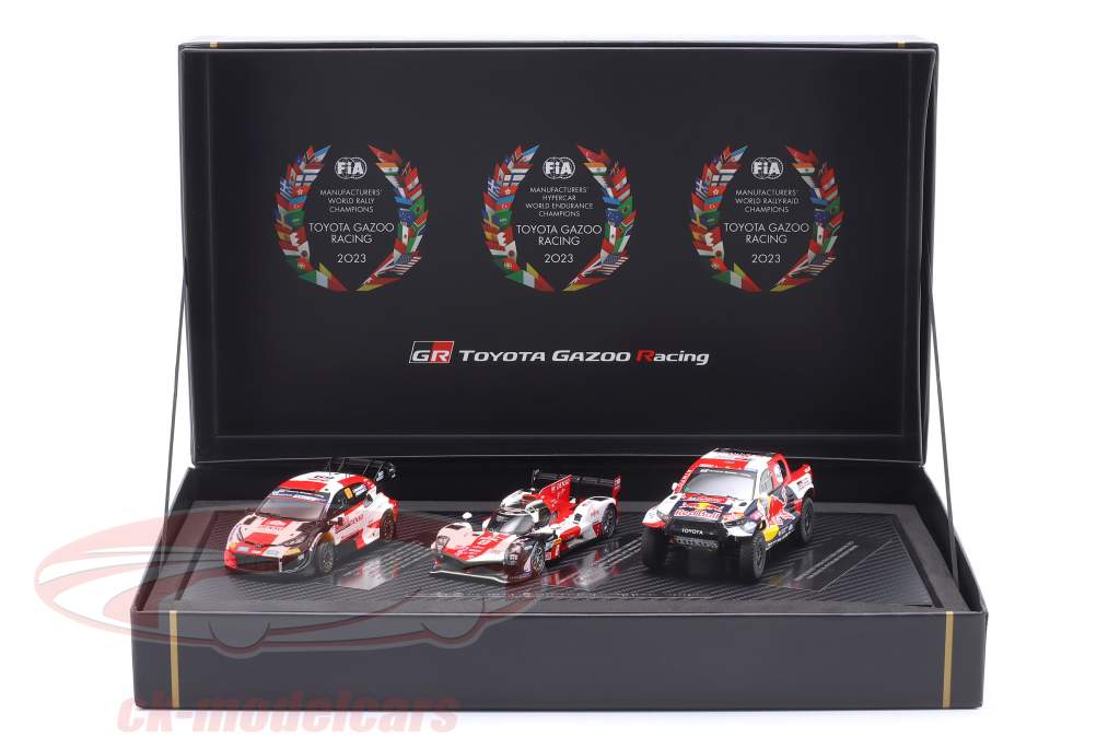 3-Car Set Toyota Gazoo Racing Triple Champion 2023 1:43 Spark