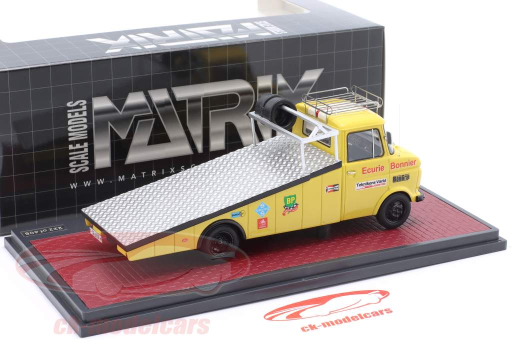 Opel Blitz Автовоз Ecurie Bonnier 1970 желтый 1:43 Matrix