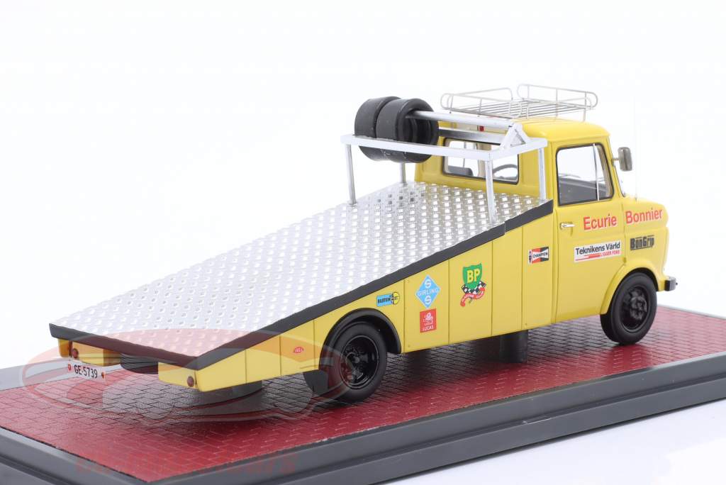 Opel Blitz Autotransporter Ecurie Bonnier 1970 gelb 1:43 Matrix