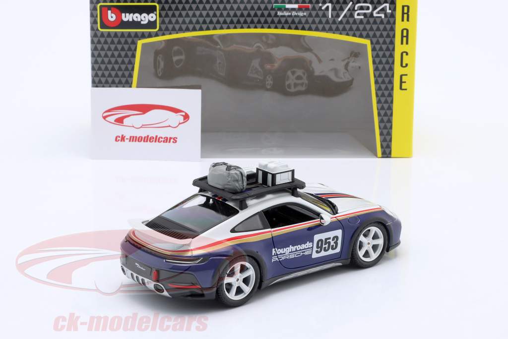 Burago  ポルシェ911 Bburago 1:24 Porsche 911 (992) Dakar #953 Roughroads Rallye