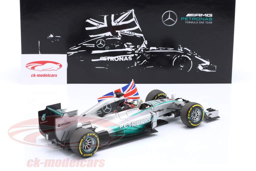 限定品　1/18 ミニチャンプス　メルセデスW05 L.ハミルトン　アブダビGP Minichamps 1:18 L. Hamilton Mercedes F1 W05 #44 Winner Abu