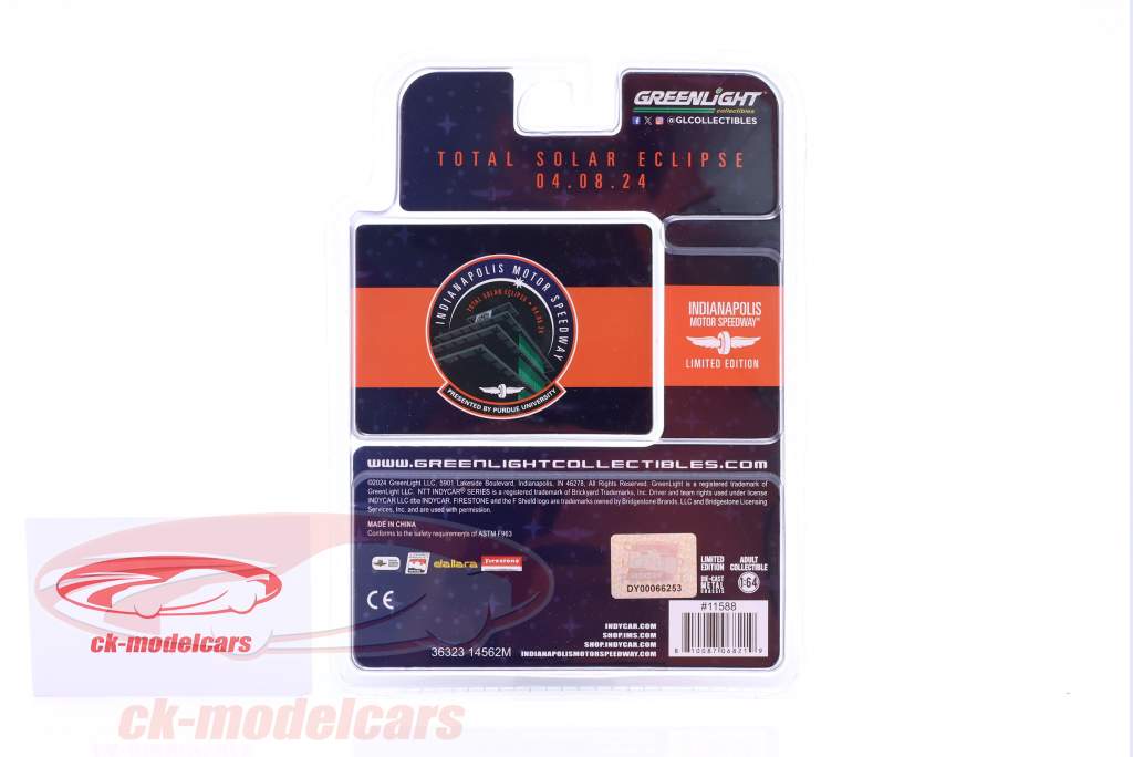 Dallara IndyCar Indianapolis Motor Speedway Solar Eclipse Special Edition 1:64 Greenlight