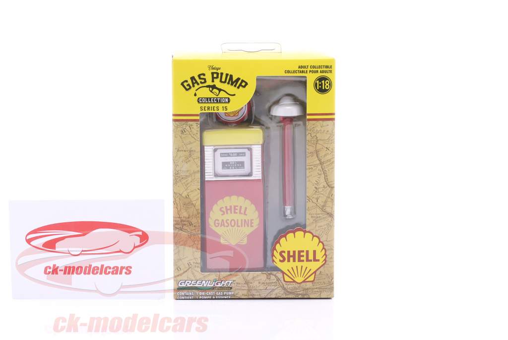 Wayne 505 Zapfsäule mit Leuchte Shell 1951 rot / gelb 1:18 Greenlight