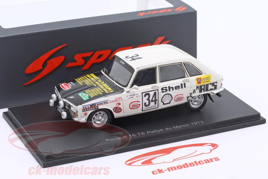 Renault 16 TS #34 4th Rallye Marokko 1972 Dupre, Le Tahitien 1:43 Spark