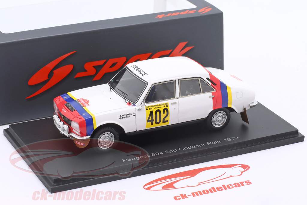 Peugeot 504 #402 2do Rallye Codasur 1979 Lefebvre, Rouget 1:43 Spark