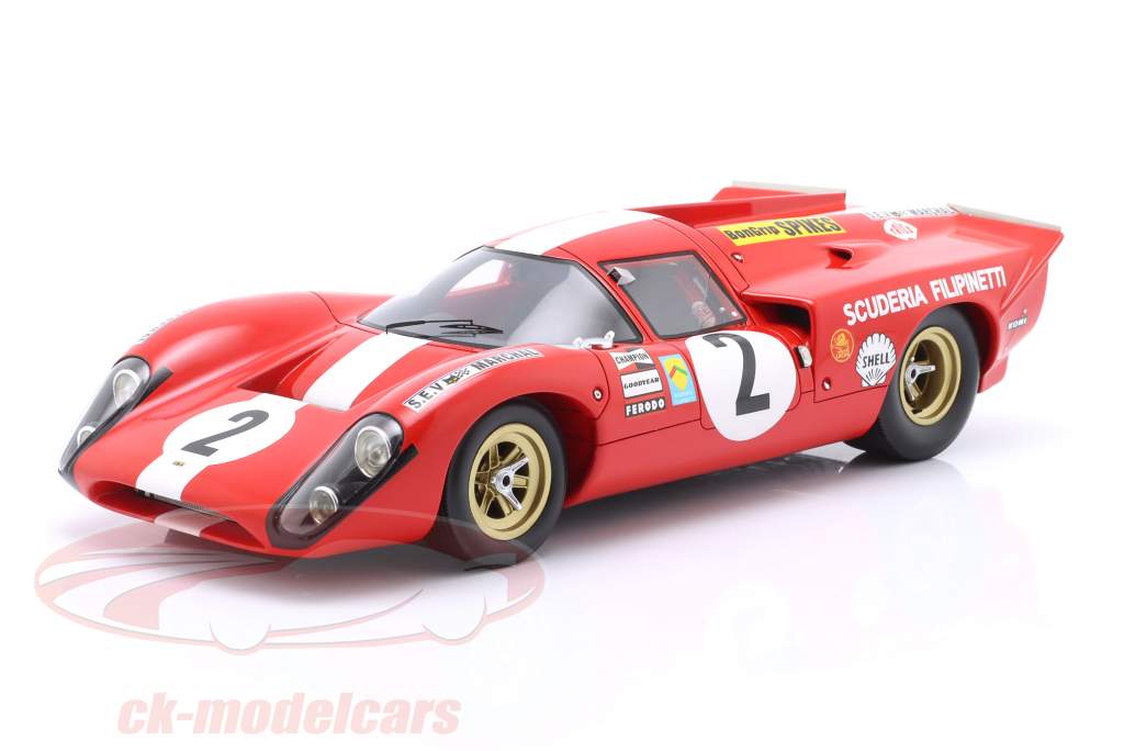 Lola T70 Mk3B GT #2 24h LeMans 1969 Bonnier, Gregory 1:18 Spark