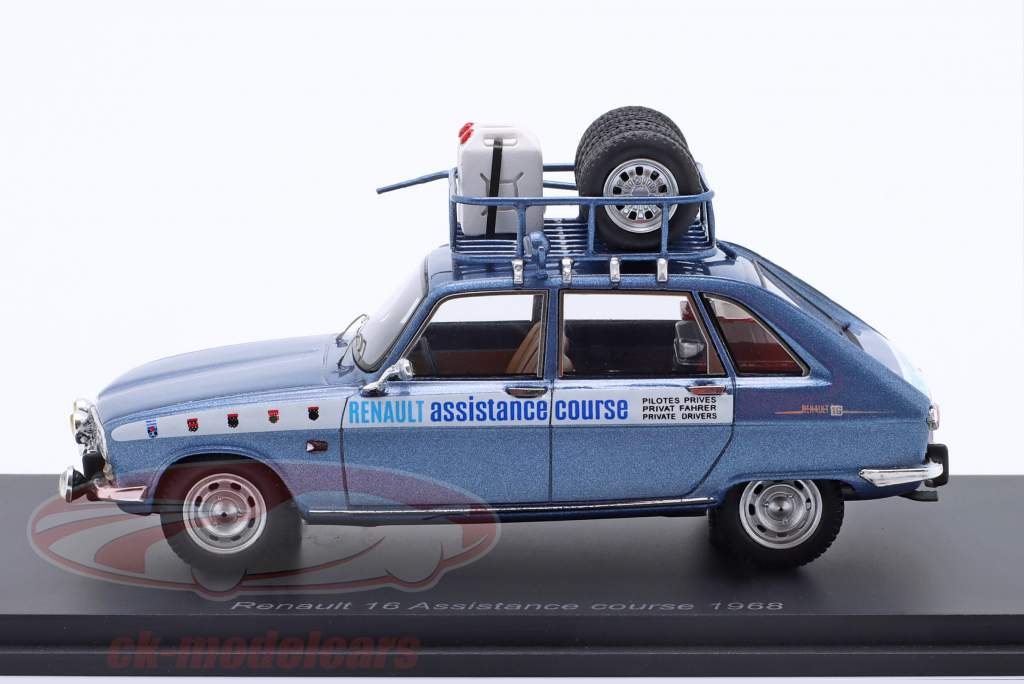 Renault 16 Rallye Assistance 1969 蓝色的 1:43 Spark