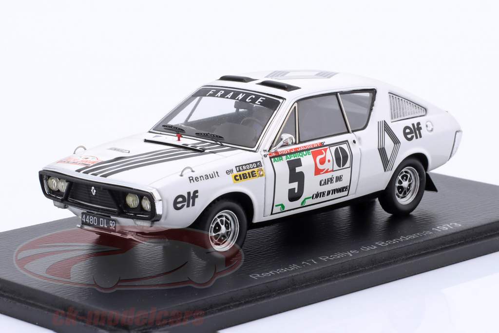 Renault 17 TS #5 Rallye du Bandama 1973 Piot, Jaubert 1:43 Spark