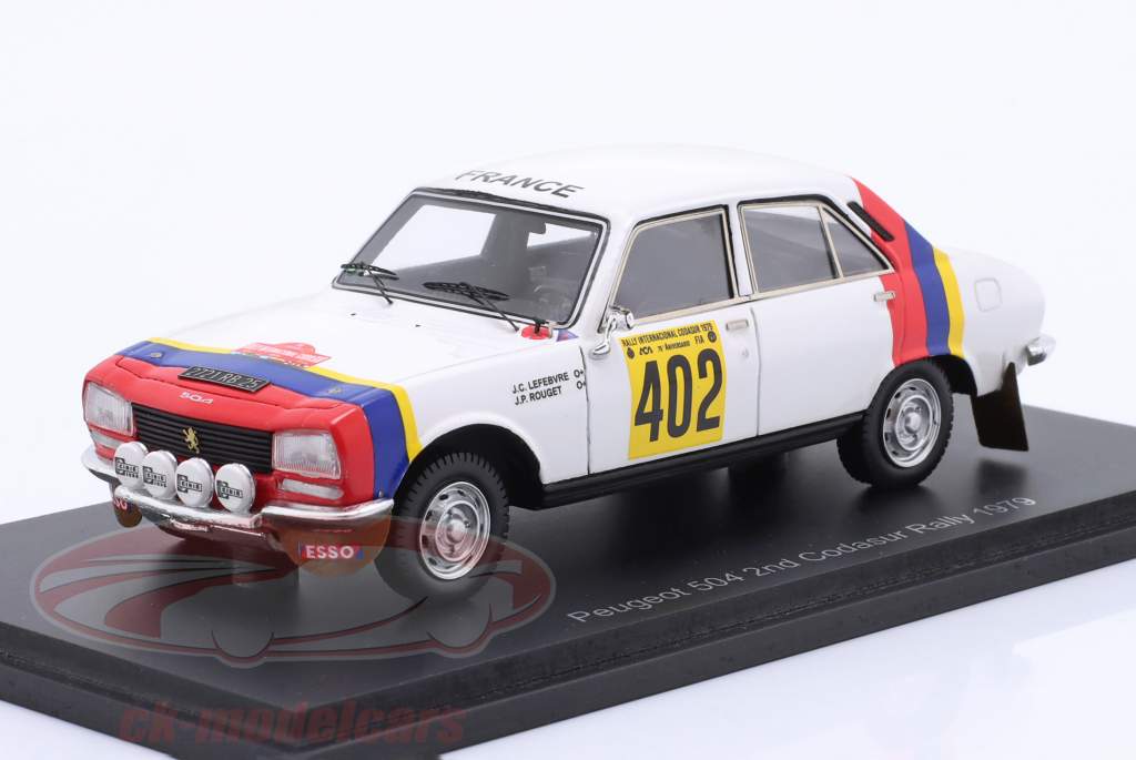 Peugeot 504 #402 2do Rallye Codasur 1979 Lefebvre, Rouget 1:43 Spark