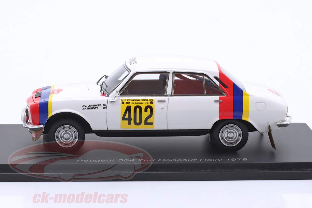 Peugeot 504 #402 2do Rallye Codasur 1979 Lefebvre, Rouget 1:43 Spark