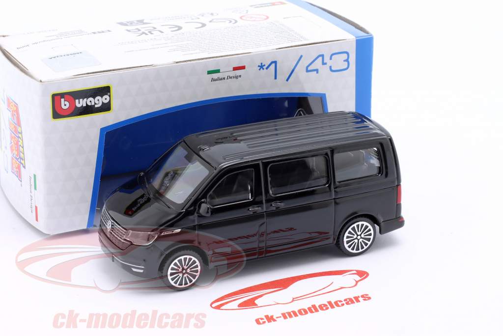 Volkswagen VW T6 Multivan Byggeår 2020 sort 1:43 Bburago