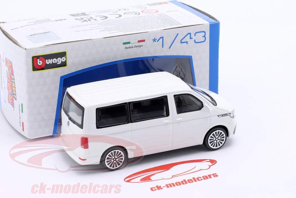 Volkswagen VW T6 Multivan Ano de construção 2020 branco 1:43 Bburago
