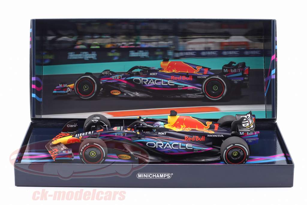 M. Verstappen Red Bull RB19 #1 vincitore Miami GP formula 1 Campione del mondo 2023 1:18 Minichamps
