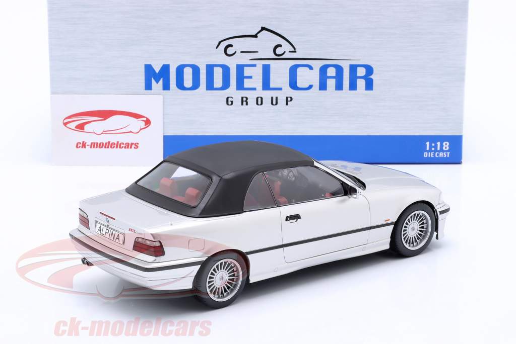 BMW Alpina B3 3.2 Cabriolet Byggeår 1996 sølv 1:18 ModelCar Group