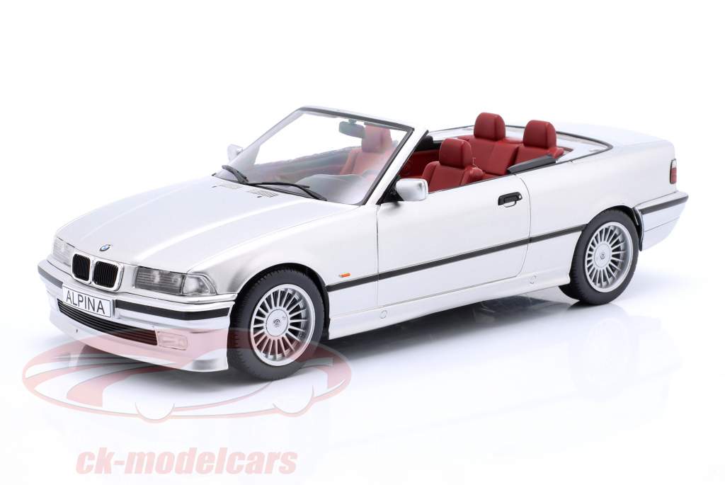 BMW Alpina B3 3.2 Cabriolet Byggeår 1996 sølv 1:18 ModelCar Group