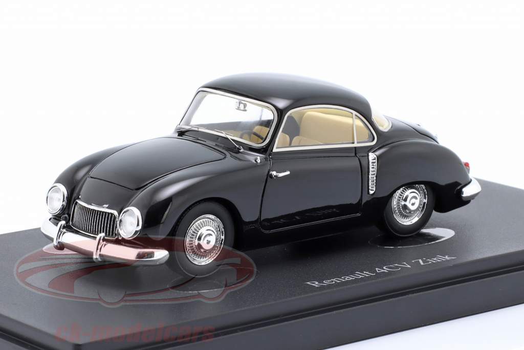 Renault 4CV Zink Bouwjaar 1953 zwart 1:43 AutoCult