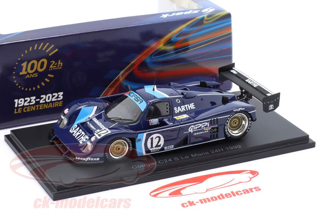 Cougar C24S #12 24h LeMans 1990 Thuner, Iannetta, Pessiot 1:43 Spark