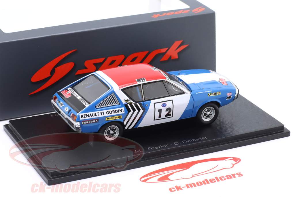 Renault 17 Gordini #12 vincitore Rallye Press-on-Regardless 1974 1:43 Spark
