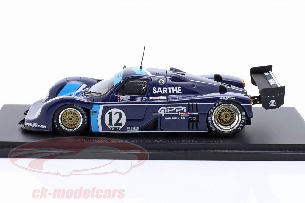Cougar C24S #12 24h LeMans 1990 Thuner, Iannetta, Pessiot 1:43 Spark