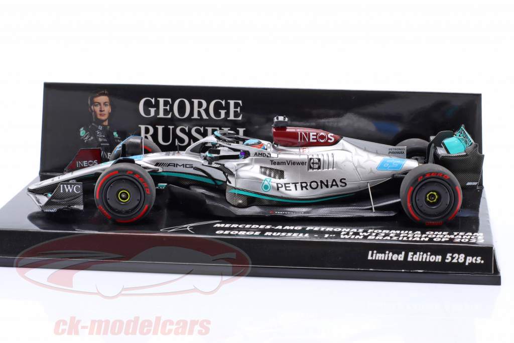 G. Russell Mercedes-AMG F1 W13 #63 1° F1 Vincita Brasile GP formula 1 2022 1:43 Minichamps