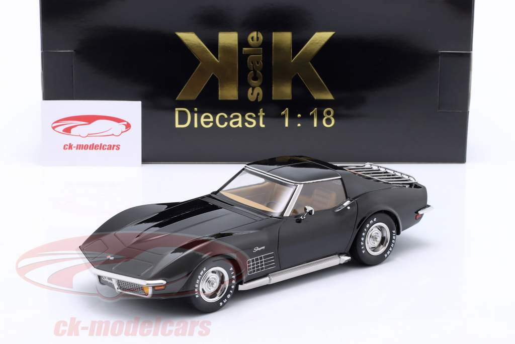 Chevrolet Corvette C3 Baujahr 1972 schwarz metallic 1:18 KK-Scale