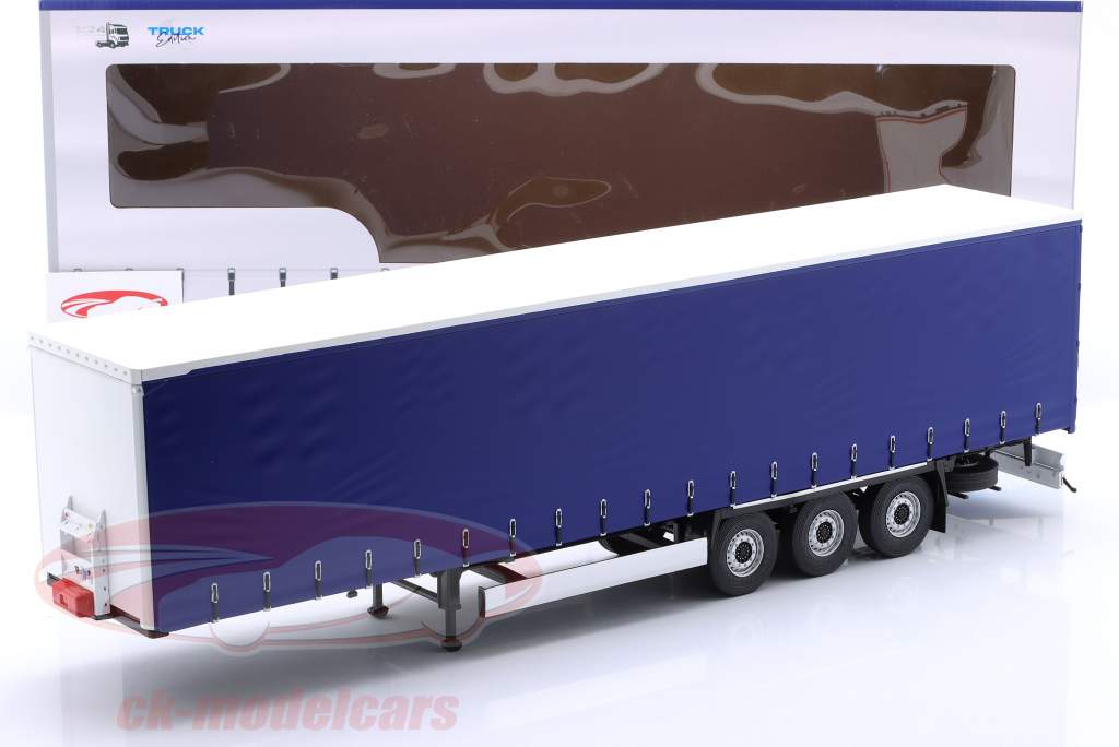 Planenauflieger Baujahr 2021 blau 1:24 Solido