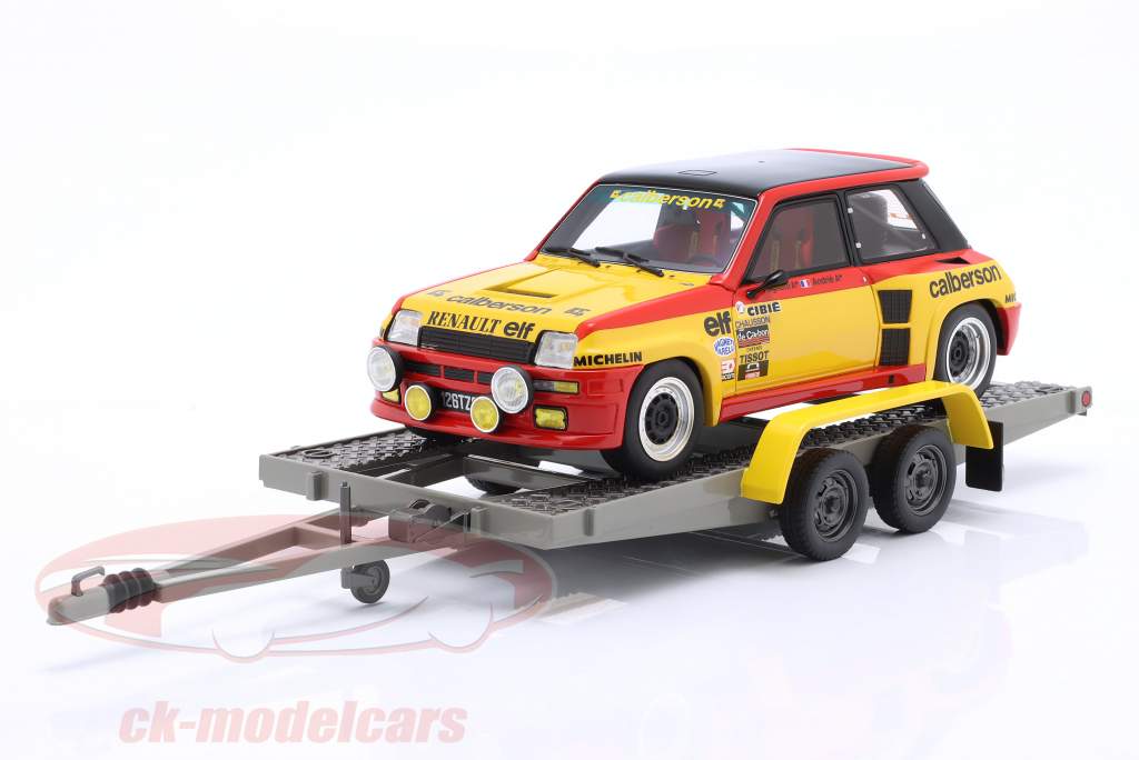 3-Car Rallye Impostato: Renault R30 & R5 Turbo 1979 con trailer 1:18 OttOmobile