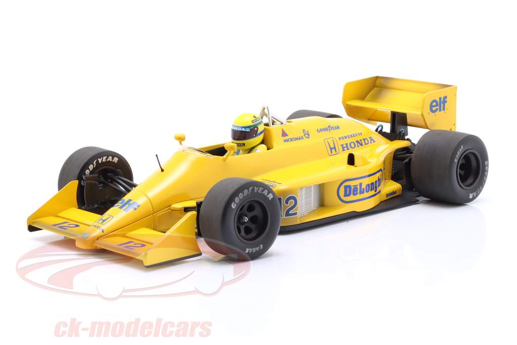 Ayrton Senna Lotus 99T Sporco versione #12 vincitore Monaco GP formula 1 1987 1:18 Minichamps