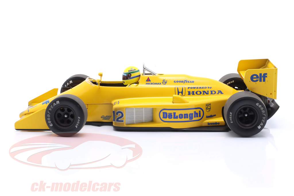 Ayrton Senna Lotus 99T Sujo versão #12 ganhador Monaco GP Fórmula 1 1987 1:18 Minichamps