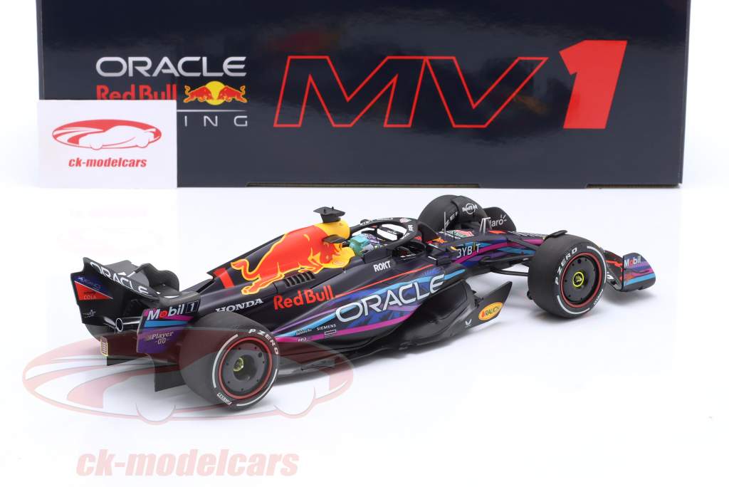 M. Verstappen Red Bull RB19 #1 Sieger Miami GP Formel 1 Weltmeister 2023 1:18 Minichamps