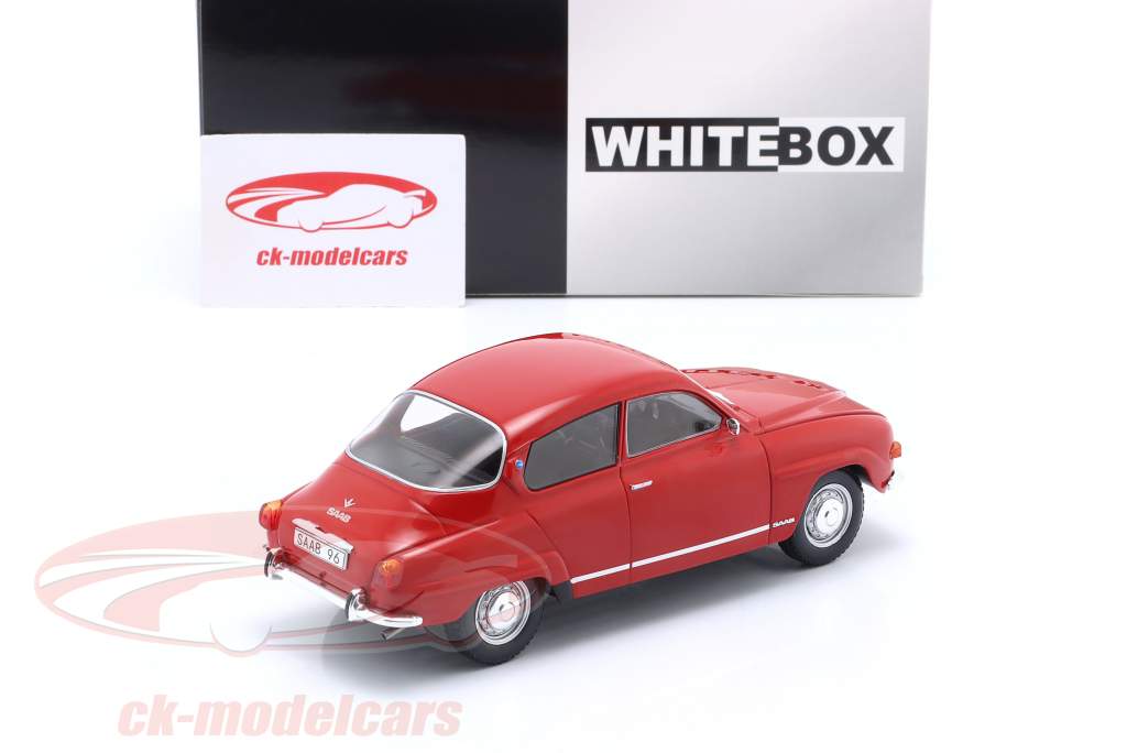 Saab 96 V4 Bouwjaar 1970 rood 1:24 WhiteBox