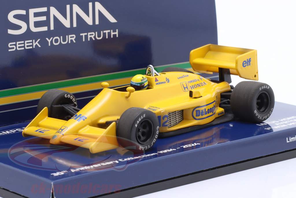 Ayrton Senna Lotus 99T Sporco versione #12 vincitore Monaco GP formula 1 1987 1:43 Minichamps