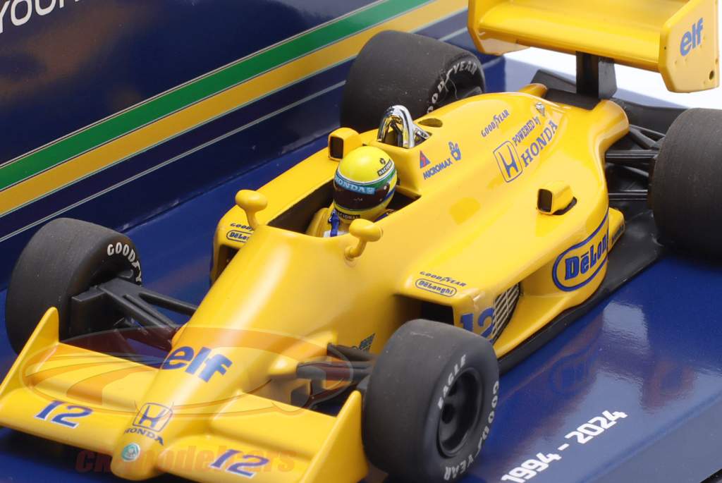 Ayrton Senna Lotus 99T Vies versie #12 winnaar Monaco GP formule 1 1987 1:43 Minichamps