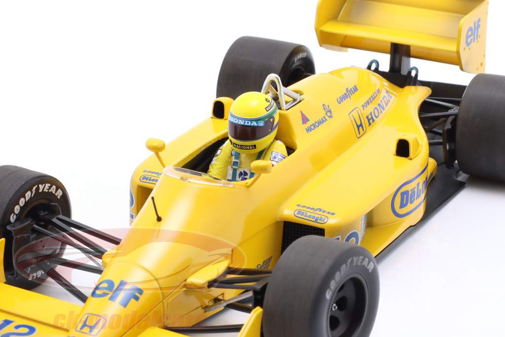 Ayrton Senna Lotus 99T 肮脏的 版本 #12 优胜者 Monaco GP 公式 1 1987 1:18 Minichamps