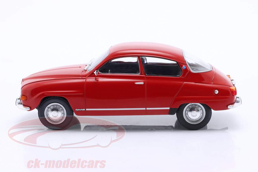 Saab 96 V4 Bouwjaar 1970 rood 1:24 WhiteBox
