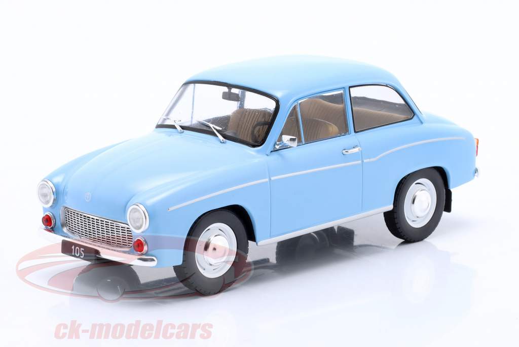Syrena 105 Año de construcción 1975 Azul claro 1:24 WhiteBox